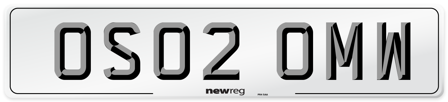 OS02 OMW Number Plate from New Reg